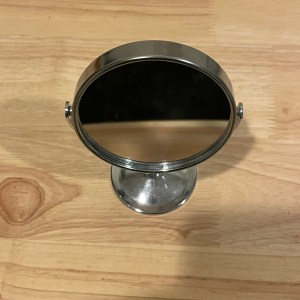 Small table silver mirror
